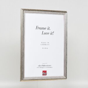 Effect Holzrahmen Profil 44 silber 45x60 cm Museumsglas