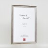 effect Bilderrahmen Holzrahmen Profil 44 silber 50x100 cm mit Museumsglas