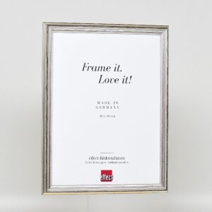 Effect Holzrahmen Profil 44 silber 70x100 cm Museumsglas