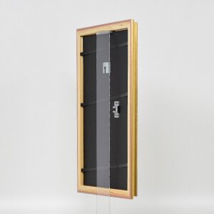 Effect Holzrahmen Profil 44 gold 14,8x21 cm Museumsglas