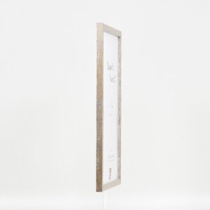 effect Bilderrahmen Holzrahmen Profil 51 antiksilber 20x30 cm mit Museumsglas