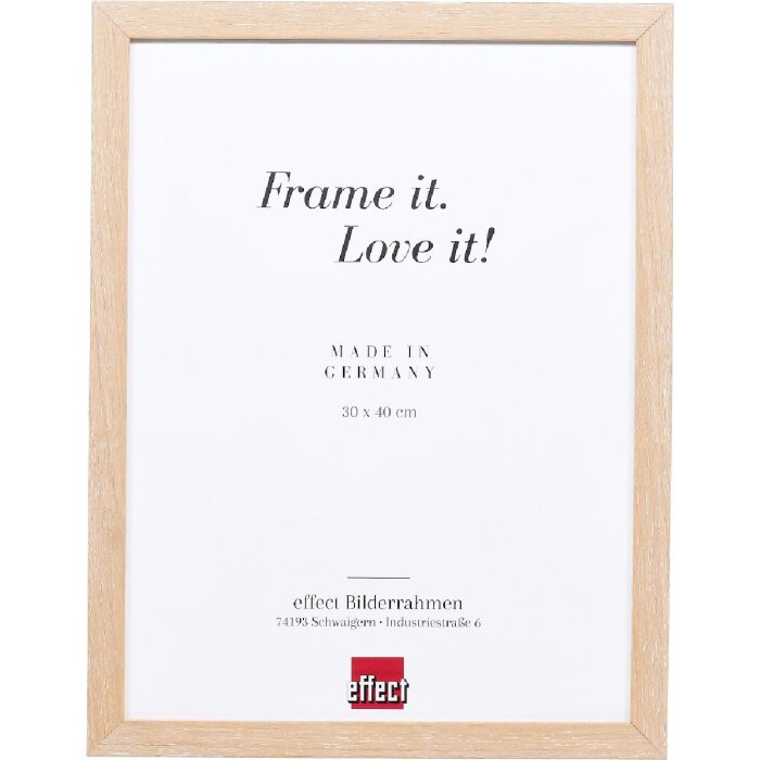Effect Holzrahmen Profil 54 Kalkeiche 10x15 cm mit Museumsglas