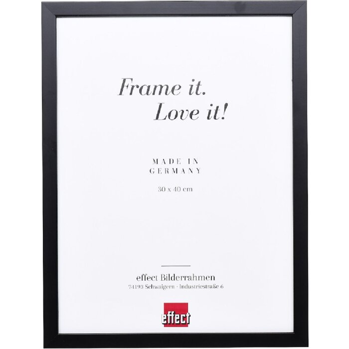 effect Holzrahmen Profil 58 schwarz 20x30 cm mit Museumsglas