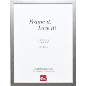 Effect Holzrahmen Profil 58 silber 35x50 cm mit Museumsglas