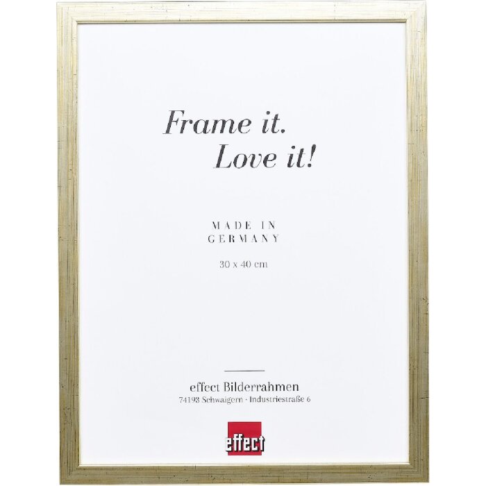 Effect Holzrahmen Profil 58 antiksilber 50x75 cm mit Museumsglas