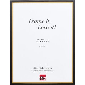 Effect Holz-Bilderrahmen Profil 69 gold 20x30 cm Museumsglas
