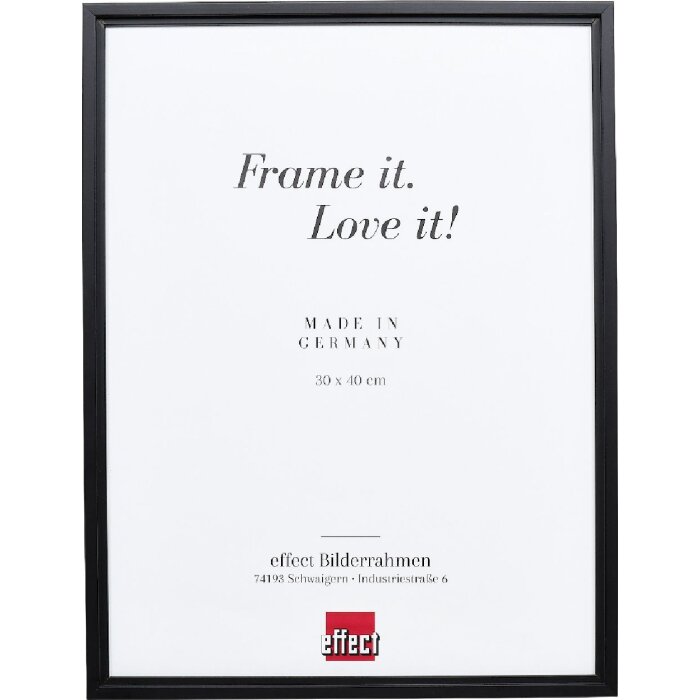 Effect Holz Bilderrahmen Profil 69 schwarz 35x50 cm Museumsglas