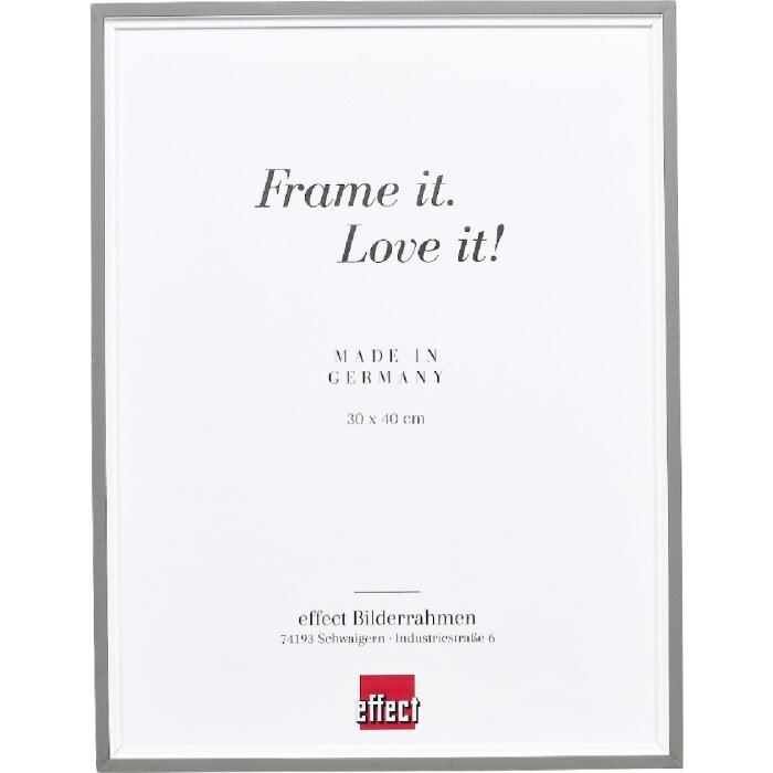 Effect Holzbilderrahmen Profil 69 grau 10,5x14,8 cm mit Museumsglas