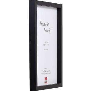 Effect Holz-Bilderrahmen Profil 74 schwarz 21x29,7 cm Museumsglas