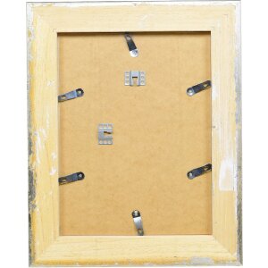 Effect Holz-Bilderrahmen Profil 80 silber 45x60 cm mit Museumsglas