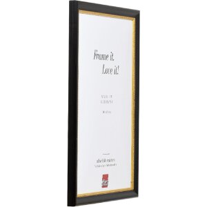 Эффектная деревянная фоторамка профиль 85 черный 50х75 см музейное стекло