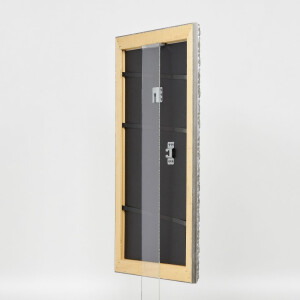 Эффектная деревянная рамка профиль 94 серебро 18x24 см музейное стекло