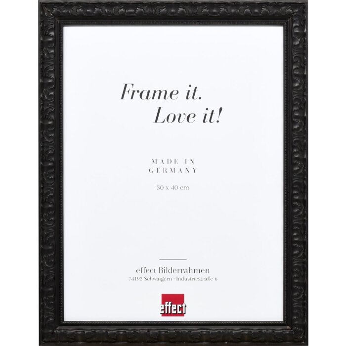 Effect Holzrahmen Profil 94 schwarz 20x28 cm Museumsglas
