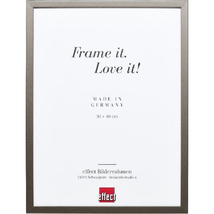 Effect Holzrahmen Profil Top S platin 18x27 cm Museumsglas