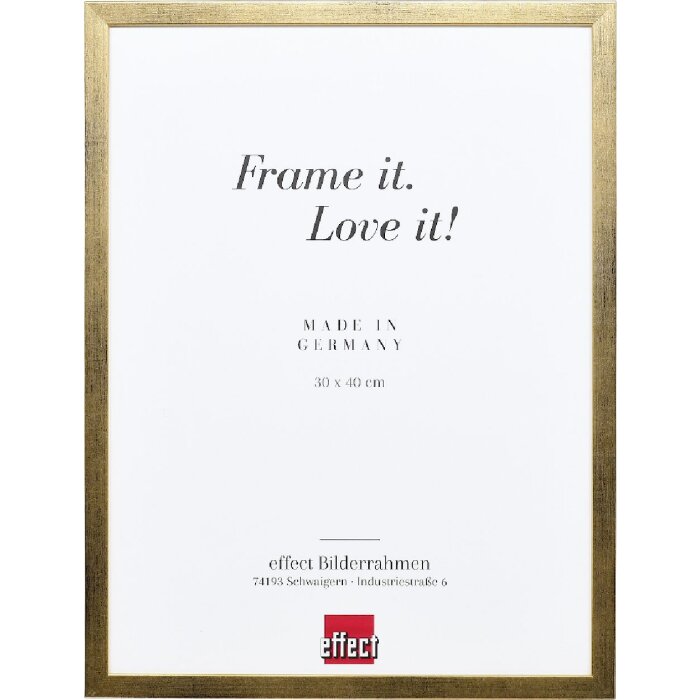 Effect Holzrahmen Profil Top S gold 20x25 cm Museumsglas