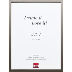 Effect Holzrahmen Profil Top S platin 25x50 cm Museumsglas