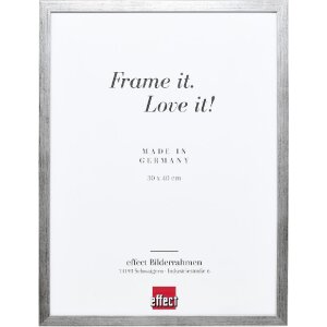 Effect Holzrahmen Profil Top S silber 45x60 cm Museumsglas