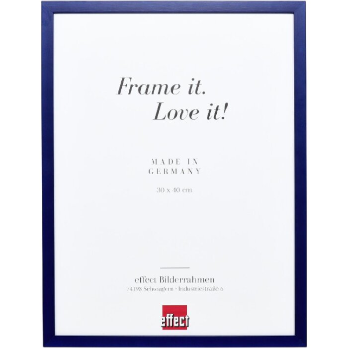 Effect Holzrahmen Profil Top S blau 10,5x14,8 cm Museumsglas