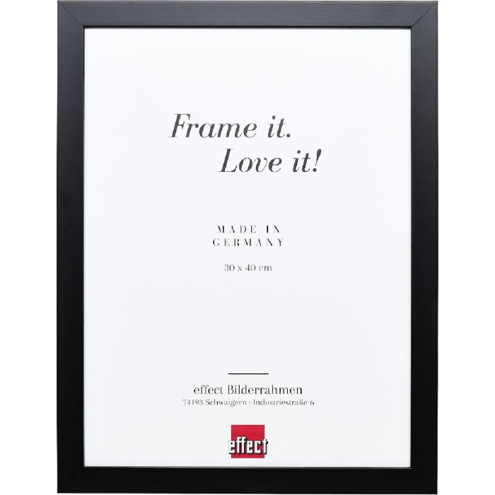 Effect Holzrahmen Profil Top Pro schwarz 35x100 cm Museumsglas