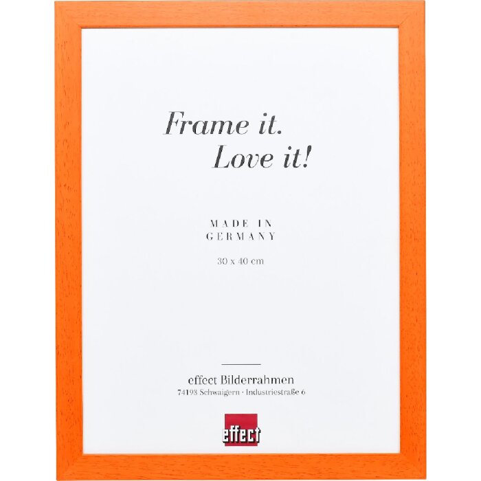 Effect Holzrahmen Profil Top Pro orange 60x90 cm Museumsglas