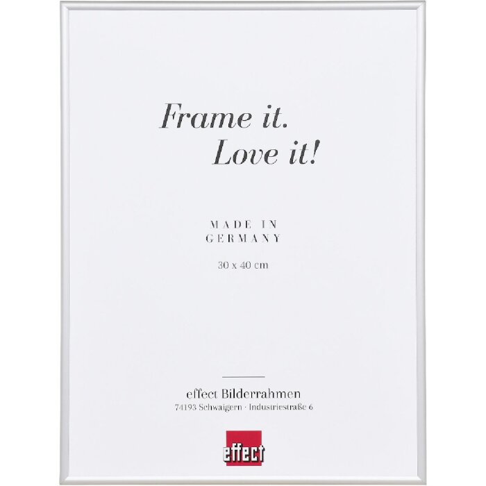 Противопожарная фоторамка Effect B1 из алюминия S1, серебро, 20x30 см, Museumsglas