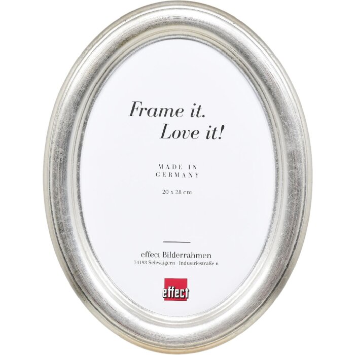 Овальная фоторамка Effect HB 15x20 см, серебристая