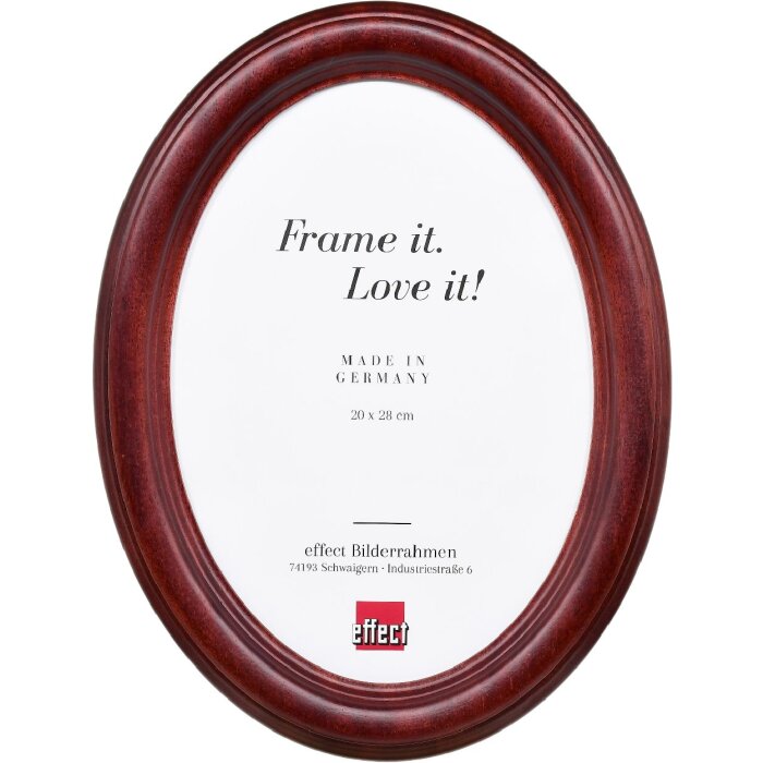 Овальная фоторамка Effect, 20x25 см, махагон