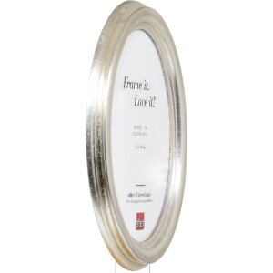 Овальная фоторамка Effect HB 24x30 см, серебристая