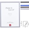 Effect Massivholz Bilderrahmen Profil 39 Silber Sonderformate und Glasarten