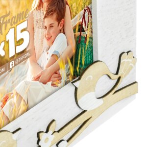 ZEP Holz-Fotorahmen Noemi 10x15 cm Querformat Frühlings-Bilderrahmen