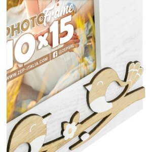 ZEP Holz-Fotorahmen Noemi 10x15 cm Hochformat Frühlings-Bilderrahmen
