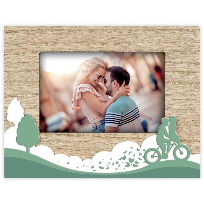 ZEP Holz-Portraitrahmen Sheila 10x15 cm grün Fahrrad Bilderrahmen