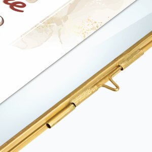 ZEP Metall-Doppelrahmen Bruxelles gold 2 Fotos 10x15 cm 32,5x20 cm