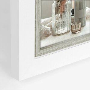 ZEP Деревянная двойная рамка Sion белая 2 фото 10x15 см (28,5x19 см)