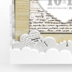 ZEP drehbarer Foto-Stiftehalter Axel 4 Fotos 10x10 cm Holz 13,5x13,5x15 cm