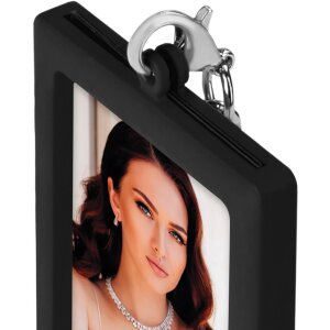 ZEP Foto-Schlüsselanhänger Metall schwarz 2 Fotos 3,5x4,5 cm