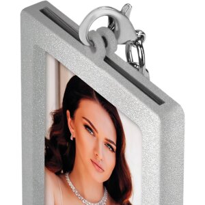ZEP Foto-Schlüsselanhänger Metall silber 2 Fotos 3,5x4,5 cm
