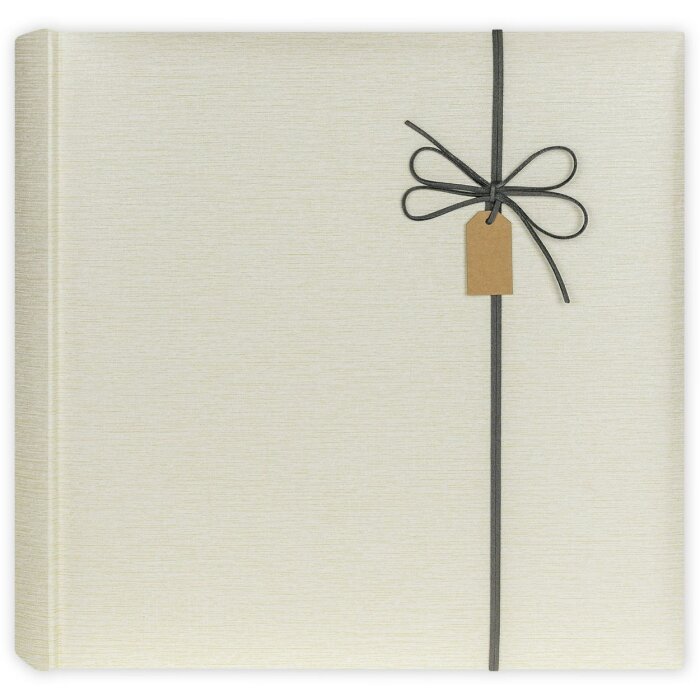 ZEP Fotoalbum Lipsia B 32x32 cm 100 weiße Seiten Zierschleife Papiereinband