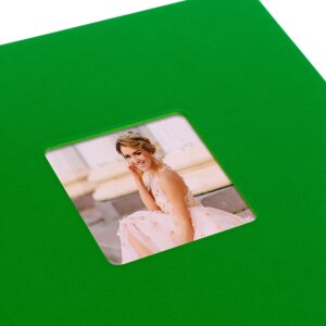 ZEP Spiralalbum Misty grün 21x16 cm 50 schwarze Seiten Fotokarton