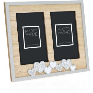ZEP Holz-Fotorahmen Lola 10x15 cm Hoch- und Querformat Doppelrahmen