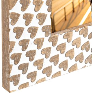ZEP Holz-Fotorahmen Lorena 10x15 und 13x18 cm braun-weiß Herzen