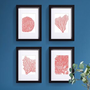 Walther Holzrahmen Stockholm schwarz 40x50 cm mit Passepartout Acrylglas