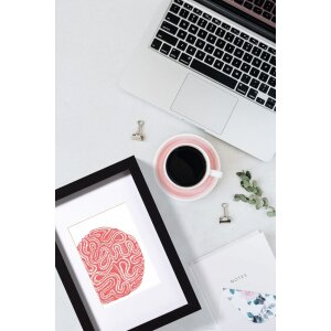 Walther Holzrahmen Stockholm 3D Trikotrahmen schwarz 60x90 cm Kunstglas