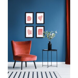 Walther Holzrahmen Stockholm 3D Trikotrahmen schwarz 60x90 cm Kunstglas