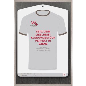 Walther Holzrahmen Stockholm 3D Trikotrahmen grau 60x90...