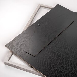 Walther Holzrahmen Stockholm 3D Trikotrahmen grau 60x90 cm Kunstglas