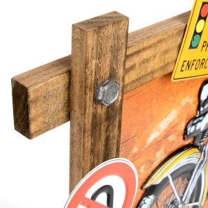 ZEP Metall Wanddekoration GRANTS 59x40x4 cm Motorrad