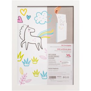 Walther Holzrahmen Artist Explorer 21x29,7 cm Weiß mit Kunstglas