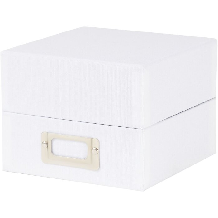 HNFD Fotobox Sawala 10x15 cm Leinen weiß mit Trennern für 700 Fotos