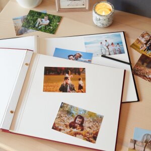 HNFD Linen screw-top album red 38x31 см 40 белых страниц